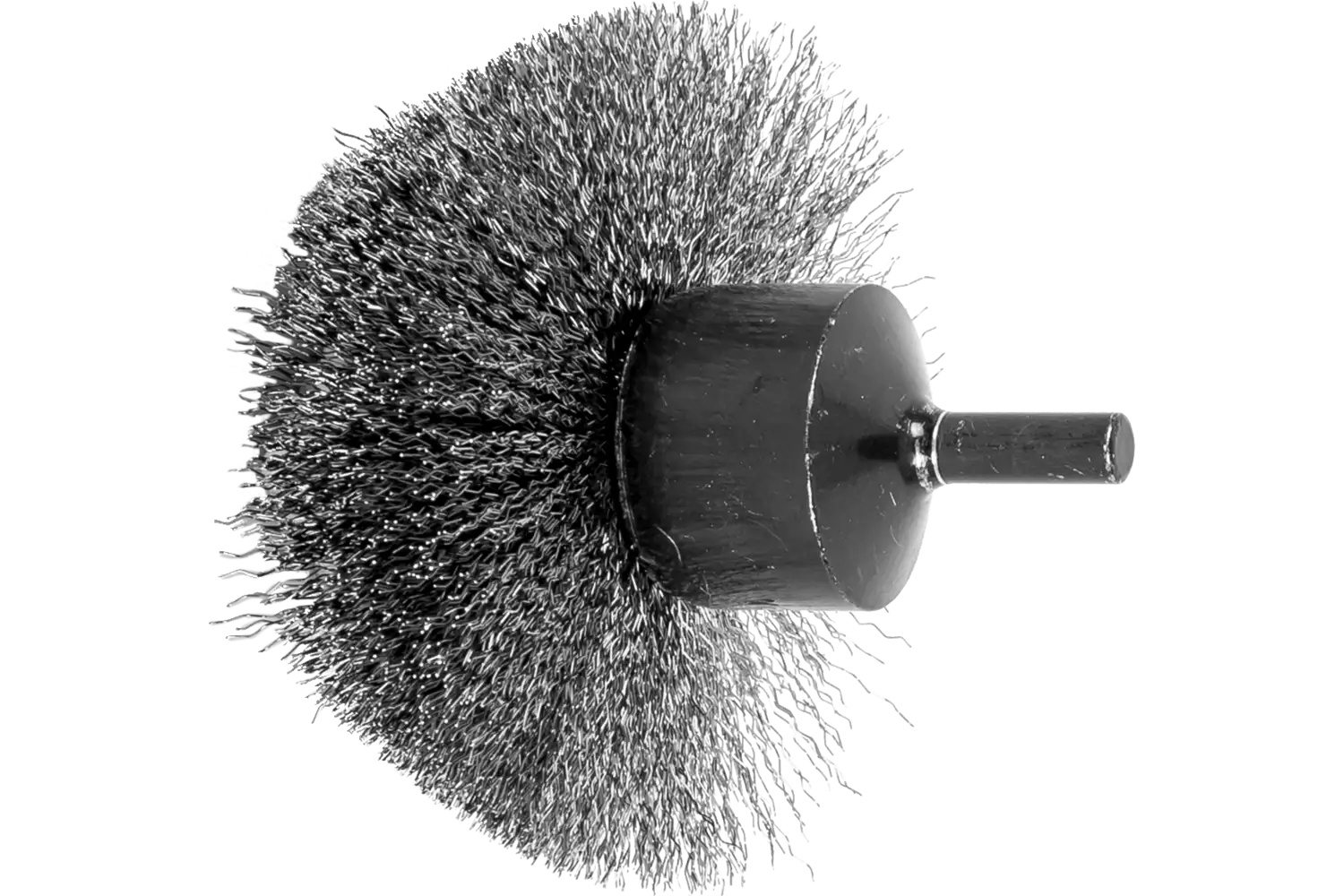 Picture of Pferd Circular Mounted End Brush 3" Dia. .008 Stainless Steel 1/4" Shank